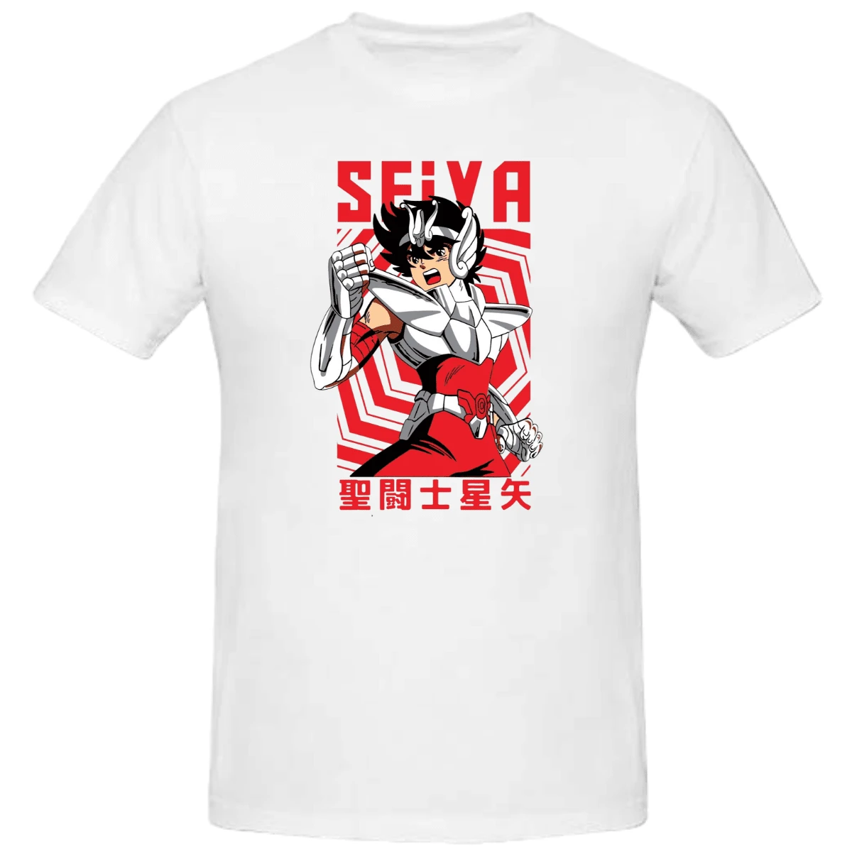 Playera Caballeros Zodiaco Pegaso mod10 unisex Calidad Premium - Blanco - Ver 1