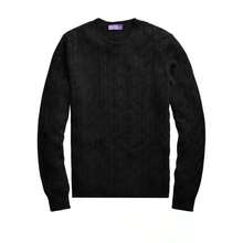 Ralph Lauren Cableknit Cashmere Sweater |  | Men Sports Sweaters - Black - View 3