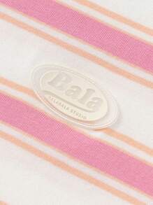 Balabala Tween 女童圆领 T 恤，简单透气的春季穿搭 - 紅色調 - 查看 6