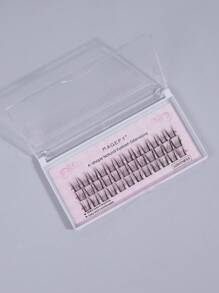 36 Cluster Manga Cartoon False Eyelashes Cat Ear Design Natural Look Slouchy People, Wild Cat Eye Lashes ﻿Tower Pointed Wheat Ear False Eyelashes,Slim Black Stem Thick Doll Style Sandwich Devil Style Natural Simulated Eyelashes, For Daily Commute Makeup,Fluffy Slim For Everyday Use Manga Eyelashes, Travel Essentials - C - 查看 7