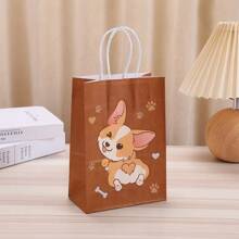 6 件可爱卡通礼品袋，可爱宠物牛皮纸袋，手提袋，生日礼物包装袋 - 彩色 - 查看 2