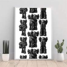 1 tấm áp phích KAWS, đồ trang trí tường thời trang, đồ trang trí nghệ thuật tường tối giản, quà tặng cho bạn trai, không có khung - B - Xem 6