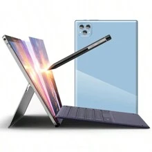 New 2026 Android 12 Tablet 8 Core 2.5Ghz/8GB RAM/256GB Storage Support 256GB SD Expansion/10.1-Inch 1920*1080 LED Screen/5G.4G WIFI /Dual SIM Card Callable/8800mah/Type-C/8mp+16mp Webcam/With Leather Case, Keyboard, Stylus, Adapter, Earphones,OTC Connectors - 藍色 - 查看 10