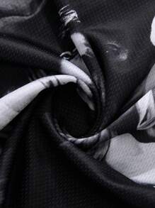 New Loose Fit Letter Graphic Short Sleeve Shirt For Men