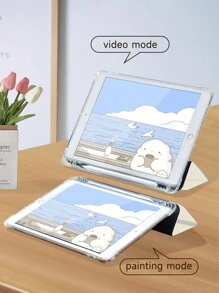 心形图案平板电脑保护壳，兼容 iPad 9.7/10.2/10.5/10.9/12.9/Pro 11，兼容三星 Galaxy Tab A9 Plus 10.95 英寸，兼容华为 MatePad 10.4 英寸/Tab，带笔架/防摔/自动睡眠/唤醒盖 - 彩色 - 查看 6