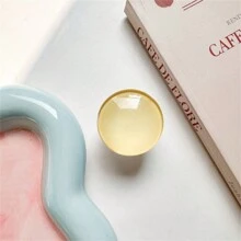 Giá đỡ điện thoại tròn bằng thủy tinh màu trơn, giá đỡ túi khí, phong cách Hàn Quốc đơn giản, có thể kéo dài và di động - Nhiều màu - Xem 3