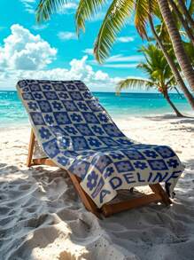 1pc Customized Beach Towel, Quick Dry Swimming Towel, Comfortable Sand Towel, Stylish Pool Towel, Custom Name, Flower, Vintage, Beautiful Yoga Mat, Beach Accessory, Essential Holiday Gift For Mother's Day, For Birthdays, For Children's Day, For Father's Day, For Graduation, For Weddings, For Housewarming Bathroom, Living Room, Bedroom, Home Summer Bathroom Decor Travel Essentials Travel Accessories Beach Essentials,Sunny Journey - Style 1 - View 8