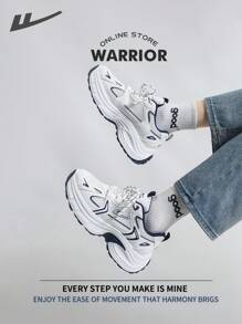 WARRIOR Warrior Fashionable Retro Sports Shoes For Women Spring And Summer Lightweight Comfortable Breathable Running Shoes Modest Style Casual Sneakers Applicable Throughout The Yearwear-Resisting All-Day Wear Training Sneakers Little White Shoes