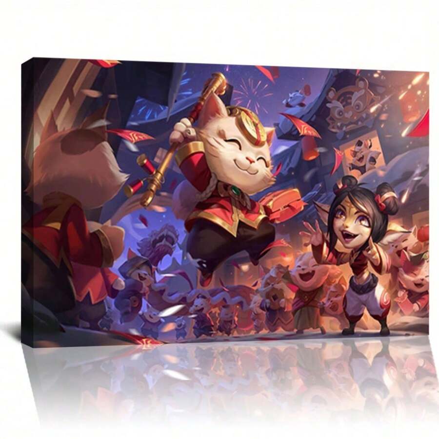 Framed Arcane Anime Poster Poster Jinx And Vi Poster Canvas Prints Battle Of The Two Cities Wall Art For Home Office Living Room Decorations