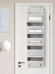 新款多功能门上储物收纳袋，1/3/5 层悬挂式衣柜收纳袋，带透明窗口，节省空间的家用储物盒，适用于食品储藏室、学校、浴室、卧室、厨房、宿舍、房车