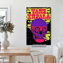 Framed Tame Impala 3 Canvas Poster Bedroom Decoration Landscape Office Valentine's Birthday Gift  Music Theme Aesthetic Poster, Album Cover Inspired Wall ,Room Decorative Wall Room Personalized Poster Wall Decoration Painting, Album Cover Wall-1851