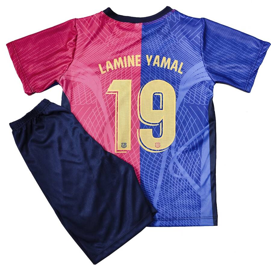 Kids Football Kit Set Shirt Shorts Team Game Training Championship - 紅色 - 查看 1
