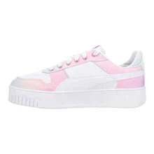 Tenis Puma Carina Street Watercolor Casual Para Mujer 100% Original - blanco y rosa - Ver 4