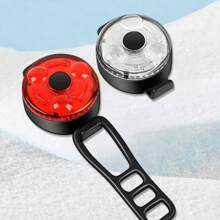 1pc Bicycle Tail Light, Rechargeable Waterproof Night Riding Safety Warning Light For Mountain And Road Bikes, Cycling Gear - Multicolor - View 7