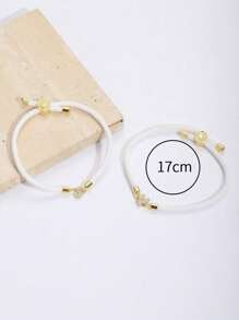 1pc Simple Elegant Ladies A-Z Initial Adjustable Hand Cord Commemorative Gift