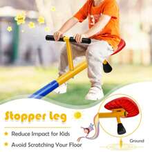 Homasis Kids Seesaw Swivel Teeter Totter Playground Equipment 360° Rotation - Blue, yellow, red, black - View 5