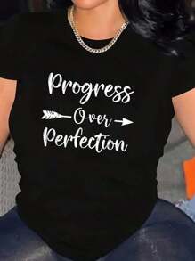 Progress Over Perfection Growth Mindset Teacher Cotton T-Shirt