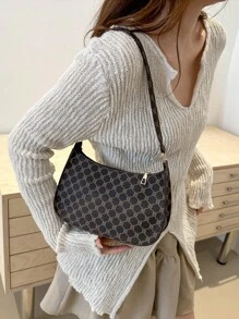 高端新款包包2025新款时尚网红百搭单肩包洋气质感小方包 - 咖啡棕 - 查看 6