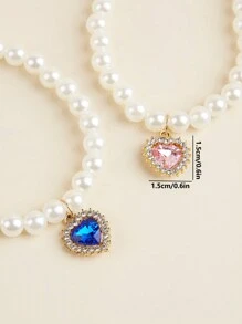 1 pieza Collar para mascotas ajustable con forma de corazón estilo princesa