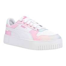 Tenis Puma Carina Street Watercolor Casual Para Mujer 100% Original - blanco y rosa - Ver 2