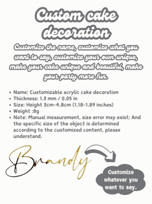 Custom Acrylic Cake Decoration Creative Party Dress - Multicolor - View 7