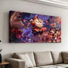 Framed Arcane Anime Poster Poster Jinx And Vi Poster Canvas Prints Battle Of The Two Cities Wall Art For Home Office Living Room Decorations