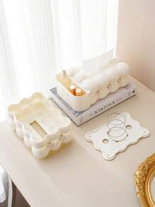 1 Stück Süßigkeiten Taschentuchbox, Dekor mit Kunstperle, multifunktionale Aufbewahrungsbox, geeignet für Wohnzimmer, Fernbedienungsaufbewahrung, Küchenrollenhalter, Taschentuchbox schwarz, Taschentuchhalter, weiße Taschentuchbox, Taschentuchhalter, weiß, Feuchttücherhalter, Servietten Halter, für Familienfeiern, für Zuhause Küche Schlafzimmer Wohnzimmer Esszimmer, Wohndekoration Accessoires, dekorative Box, Geschenk zur Hochzeit für Frauen, Sommerfestival Reisebedarf