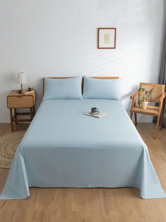 1 pieza de sábana para cama de estudiante de unicolor, el material es suave y amigable con la piel, apropiado para la textura del sueño sin ropa, adecuado para dormitorios, dormitorios de estudiantes, picnics al aire libre, lavable a máquina, de vuelta a la escuela