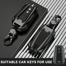 适用于丰田钥匙包汽车罩链壳环凯美瑞塔科马 Fortuner Venza Grand Highlander RAV4 XSE Prime Land Cruiser Prius Corolla Verso - 黑色 - 查看 4