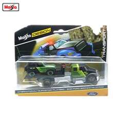 Burago 1:64 1988BMW M3 2021 Bronco Wildtrak Modified Car Transporter Set Simulation Alloy Flatbed Tractor Trailer Car Model Toy Christmas Birthday Gift For Collectors