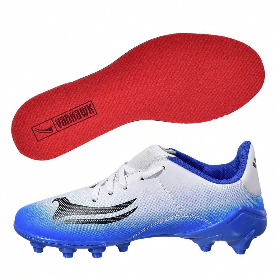 Men's Field Cleats Non-Slip Sole With Studs Immediate Shipping - Blue White - View 1