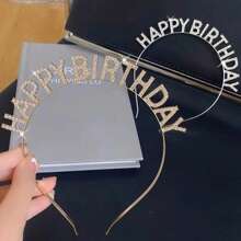 3 件/2 件/1 件水钻和字母装饰派对头带，现代铜合金字母装饰发箍，适合生日派对和情人节 - 彩色 - 查看 11