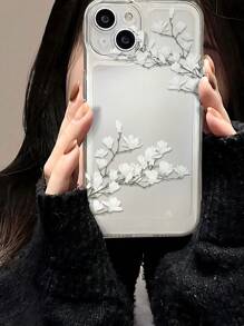 Funda para teléfono con diseño de flores, funda protectora transparente con diseño de flores pintadas a prueba de caídas compatible con iPhone 16/15 XR/7/8, iPhone 15 Pro Max/12 Pro Max/13 Pro Max/14 Pro Max, 13 14 11 12p 14 11p 12p XS XR/78 P 78GES2, Galaxy S24, A03s, A03 Core, A04, A12, A13, A14, A21s, A22, A23, A24, A32, A33, A34, A51, A52, A53, A54, A71, A72, A73, S20 FE, S21, S22, Redmi 9, Redmi 9A