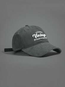 Baseball Cap. Alphabet Embroidered Hat Fashionable Deep Top Widened Brim Baseball Cap Highlights Small Face