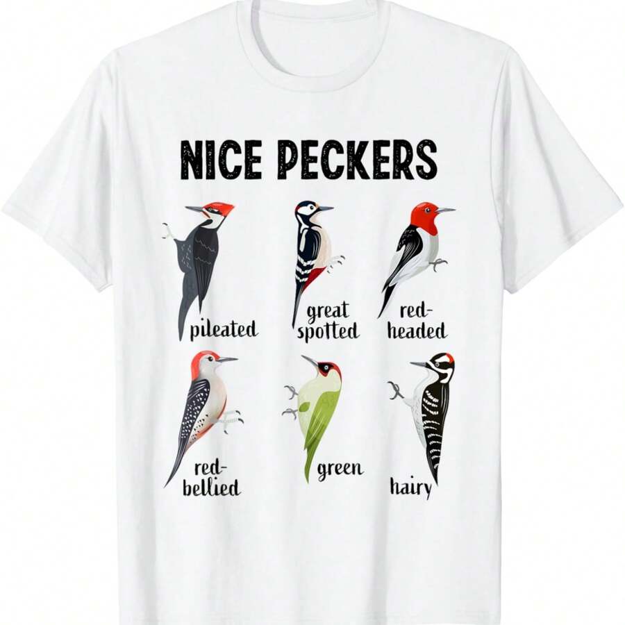 Funny Woodpecker Bird Watching Shirt – Nice Peckers Graphic Tee For Bird Lovers, Men & Women, Unisex Fit