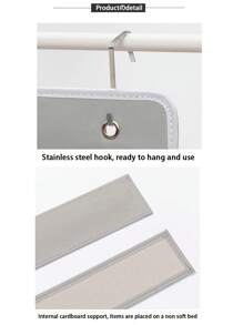 新款多功能门上储物收纳袋，1/3/5 层悬挂式衣柜收纳袋，带透明窗口，节省空间的家用储物盒，适用于食品储藏室、学校、浴室、卧室、厨房、宿舍、房车