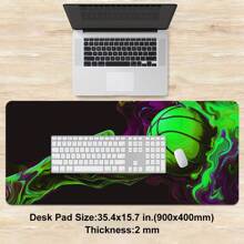 1pc Basketball Collides With Color Gaming Mouse Mat Pad Multi Size HD Design Table Mat Pad Natural Rubber With Non Slip Base Seam Design For Office, Gaming & Computer Accessories Gift For Friends & Family - Multicolor - View 4