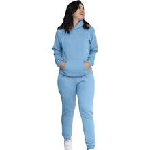 conjunto de pants sudadera y pants, set 2 piezas, coquette aesthetic, conjunto 2 piezas bonito casual formal lindo - Azul - Ver 1