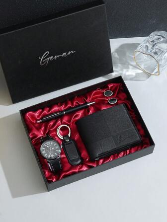 Men's Watch Gift Set, Business Gift Box, Fashion Wallet, Father's Day Gift For Dad, Personalized Gift, Valentine's Day Gift For Husband/Boyfriend, Birthday Gift Box For Friends, Graduation Gift For Teacher/Student, Opening Ceremony Gift