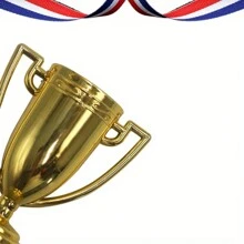 12pcs Party Event Game Honor Gold Small Trophy Mini Fun Awards Plastic Trophy Mini Props, Suitable For Family Gatherings, Events, Parties