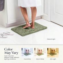 BELADOR Bathroom Rugs Sets 2 Piece- Plush Bath Mat Set Quick-Dry Soft Chenille Mat With Rubber Backing, Absorbent Rug Set, Washable Bath Rugs - Bath Mats 24x17 + 30x20 - Hot Pink - View 6