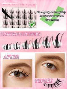 Himirell 140pcs Mixed Length 8-18mm C-Curl Soft Fluffy Reusable False Eyelashes, Natural Look, Suitable For Beginners, Daily Wear, Dates, Weddings, Parties, Halloween, School And More, Comes In Elegant Gift Box - C - View 4