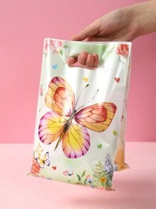 10/25/50 pièces Sac cadeau de sac à main papillon, sac d'emballage de fête d'anniversaire de fleurs papillon multicolore mélangé, sac d'emballage de fête de mariage, sac d'emballage de décoration de salle de fête de festival, fournitures de cuisine, sac d'emballage de fête de baby shower papillon, décoration, convient pour les boutiques