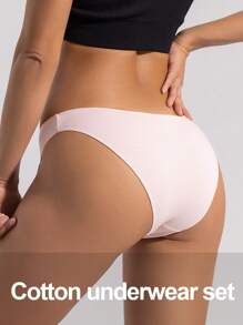7Pcs/Set Women's Cotton Briefs Panties Underwear Comfortable Breathable Female Lingerie - 彩色 - 查看 4