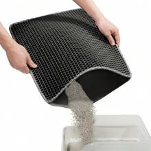 1pc Extra Large Double-Layer Cat Litter Mat, Thick Waterproof Anti-Splash Mat, Leakage Prevention Mat For Cat Litter Box - Multicolor - View 5