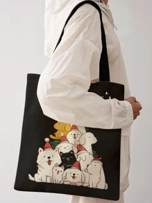 Katzen-Muster beidseitig bedruckte Schultertasche, bedruckte Handtasche, lässige Reise-Strandtasche mit großer Kapazität, wiederverwendbare Schulter-Einkaufstasche, Damen lässige Schultertasche, Handtasche mit großer Kapazität, Segeltuch-Strandtasche, Handtasche, Einkaufstasche, bedruckte Damen Einkaufstasche für den Rücken zur Schule, Schulmaterial, Rückkehr zur Schule