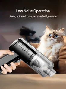 1pc Car Vacuum Cleaner High-Power Wireless Portable Handheld Vacuum Cleaner Dry And Wet Small Family Car Dual-Use Vacuum Cleaner - Multicolor - View 5