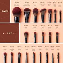 Jessup Makeup Brushes Set Premium Synthetic Powder Foundation Highlight Concealer Eyeshadow Blending Eyebrow Liner Spoolie Brush Set Black 21pcs T271 - Máy bay F-3PCS - Xem 10