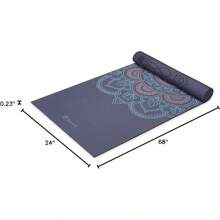 - Tapete de yoga de alta calidad, reversible, grueso, antideslizante, para ejercicios y ejercicios de fitness, para tipo de yoga, pilates y entrenamientos en el piso (68 x 24 x 6 mm - Púrpura Illusion - Ver 12