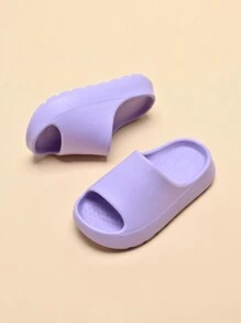 Kids Foam Slippers, Lightweight Non-Slip Soft Bottom, Casual Quick-Dry Home Shower Beach Strap Slide Sandals For Older Children - Purple - View 3